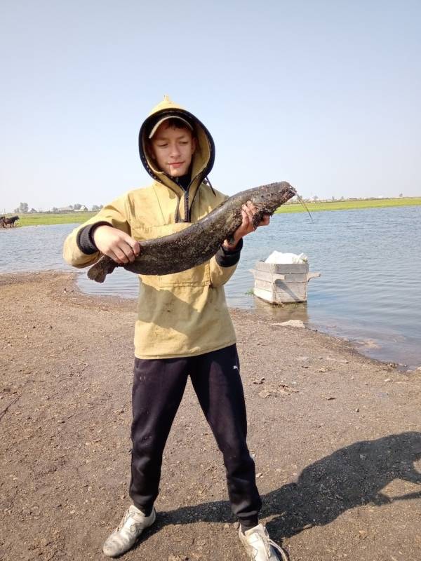 Фотоотчет по рыбе: Сом. Место рыбалки: озеро Байкал